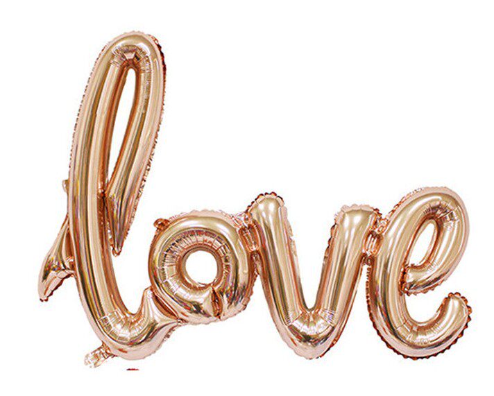 Even body LOVE aluminum film Balloon Wedding Wedding Wedding Hotel Banquet Venue Decorated Balloon Arrangement Party Decorative supplies