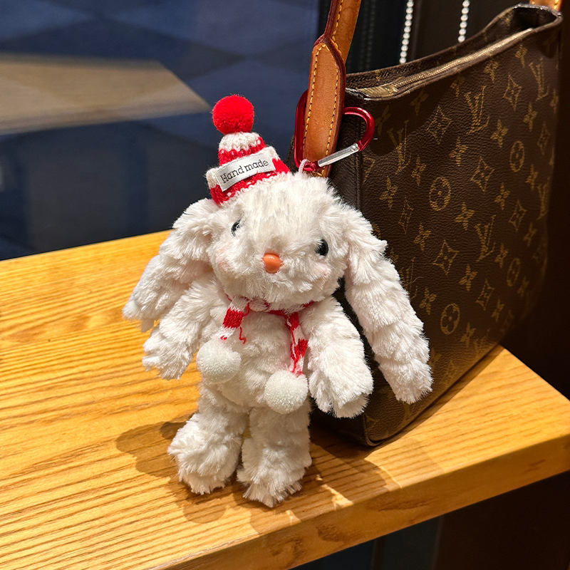 Cute Rabbit Car Seat Belt Shoulder Cover Anti-Stranglehold Car Ornaments Interior Cute Plush Doll Female Gift
