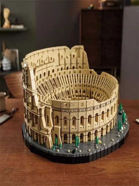 China Building Blocks Colosseum 10276 World Landmark Large Architectural Model High Difficulty Adult Gift