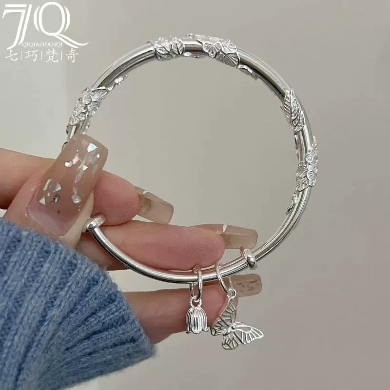 Женский браслет, образец серебра 925, тонкое плетение
