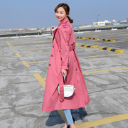 phụ nữ áo gió giữa những chiều dài 2020 mùa xuân váy mới của Hàn Quốc phiên bản của lỏng bình thường cổng thời trang phong cách mùa xuân áo waitmore và mùa thu