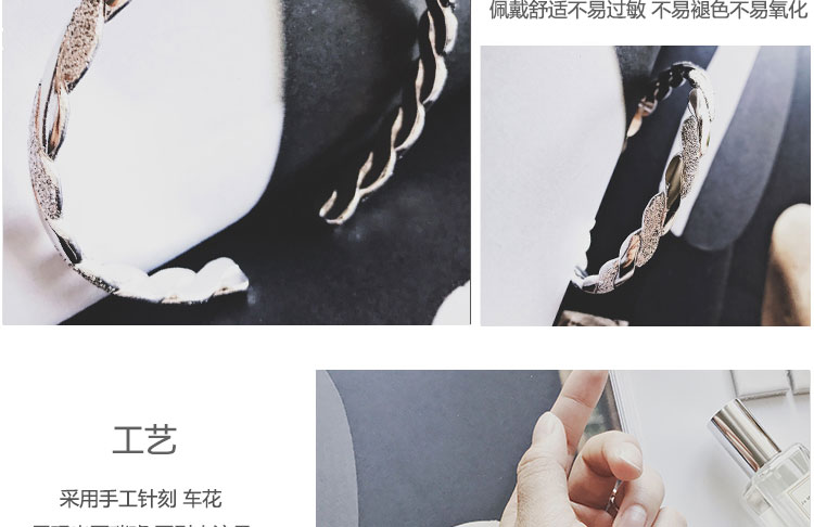 Phiên bản tiếng Hàn của vòng đeo tay nữ kéo đơn giản dành cho nữ sinh viên Châu Âu và Châu Mỹ Trang sức Sen bạn gái đeo tay trang sức hoang dã Hàn Quốc mở vòng vàng 18k