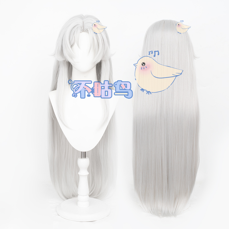 Bogu Bird Dracula Cosplay Wig with Middle Parting, Long Straight, Realistic Scalp Top Cosplay Wig