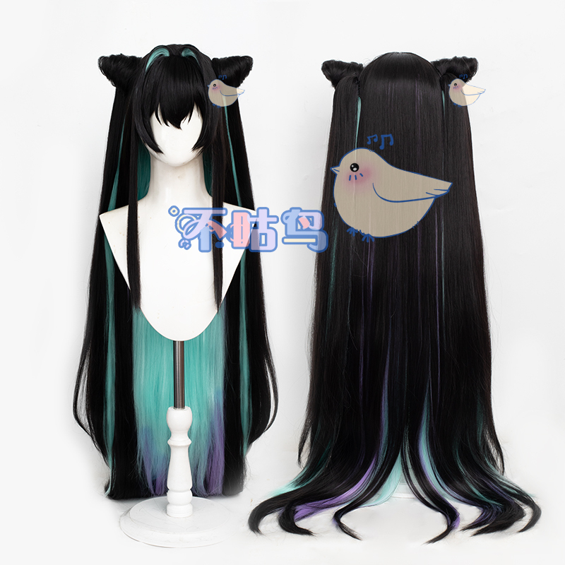 Not a Bird, but a Victory Goddess Little Mermaid Cosplay Wig with Realistic Scalp, Tiger Clip Ponytail Clip Hairpiece