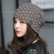 South Korean men and women fashion autumn and winter knitted hat warm protective earcap Han version 100 hitch wire cap cover Baotou gush hat