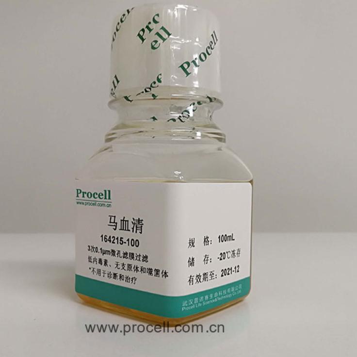 马血清 货号164215 Procell/普诺赛 500mL/100mL 现货