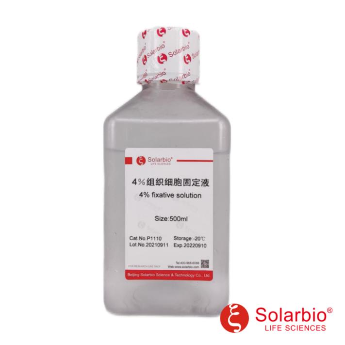 4％组织细胞固定液 Solarbio/索莱宝 货号P1110-500ml 500ml 现货