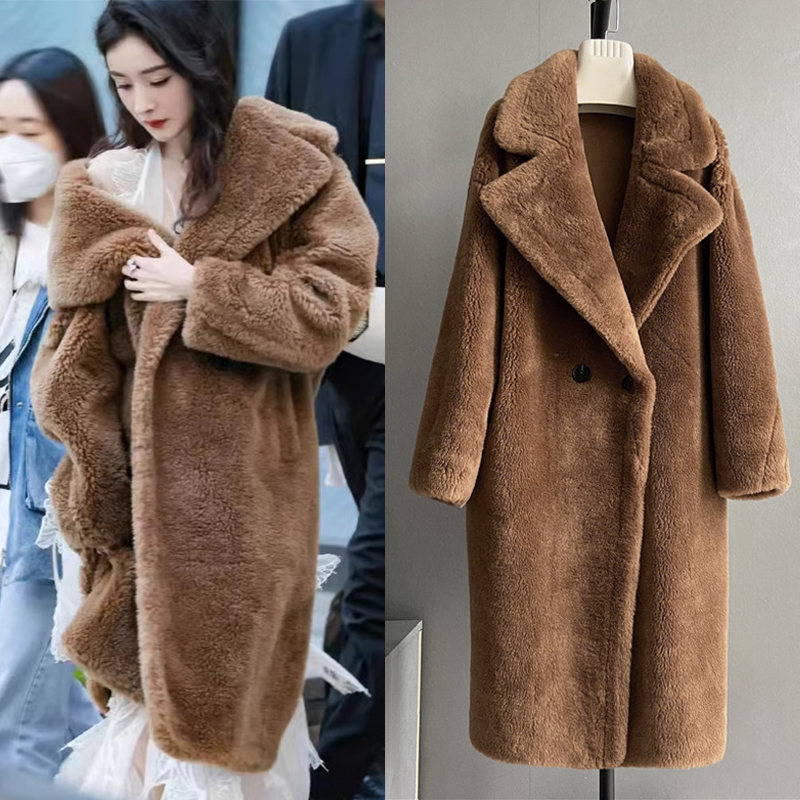 Yang Mi's Same Style m Brand Teddy Bear Coat for Women, Autumn and Winter Alpaca Wool, Petite Fur Integrated Lamb Wool Coat Yang Mi's Same Style m Brand Teddy Bear Coat for Women, Autumn and Winter Alpaca Wool, Petite Fur Integrated Lamb Wool Coat