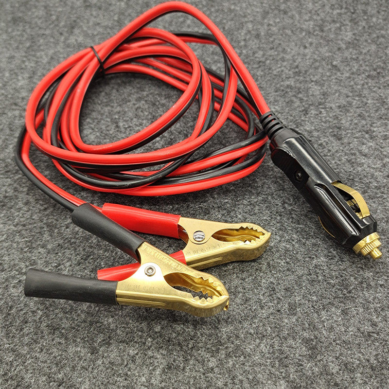 On-board cigarette lighter plug conversion pure copper battery clamp High power supply extension cord 20 An 12v24v outdoor