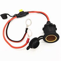 Car cigarette lighter mother Seat 2 5 square copper nose wire 12v24v with insurance high-power modified power socket