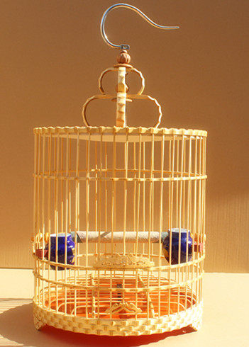 Painting Brow Cage Purple Bamboo Bird Cage Carved Bird Cage Painting Brow Cage Painting Eyebrow Bathing Bird Cage full set of matching Qi
