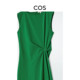 COS女装 标准版型纽结连衣裙绿色新品春秋穿搭1259472001