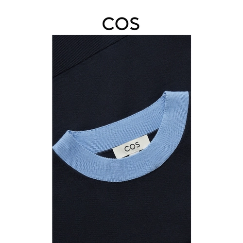 Синяя весенняя футболка с коротким рукавом для отдыха, косплей, круглый воротник