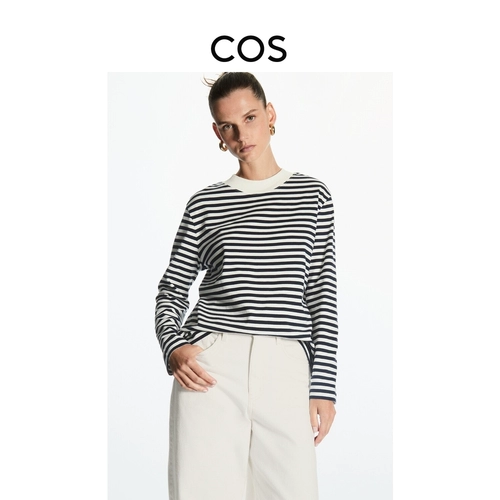 COS Осенний лонгслив для отдыха, круглый воротник