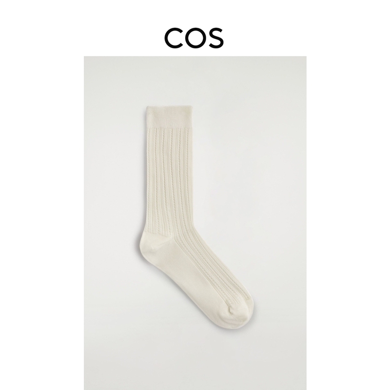 Cos Women's Ribbed Knit Socks Ivory Color 2026 Spring New Product 1336787001 Cos Women's Ribbed Knit Socks Ivory Color 2026 Spring New Product 1336787001