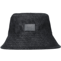 COS mens leather patch denim bucket hat indigo 2024 summer new product 1239175001