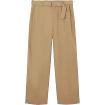 COS Mens Casual Fit Wide Leg Lace-up Pleated Trousers Beige 2024 Summer New Product 1227736002