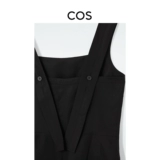 COS Женское платье стандартного кроя с квадратным вырезом, черное, летнее 1231037002