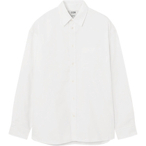 COS Mens Loose Fit Oxford Button-Down Shirt White 2024 New Product 1221020001