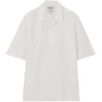COS Mens Casual Fit Cuban Collar Embroidered Pattern Shirt 2024 Summer New Product 1227848002
