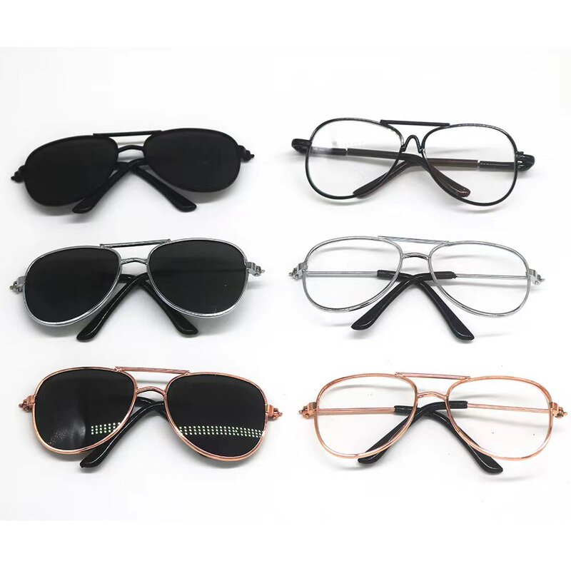 In Stock 20cm Cotton Doll Little B Pilot Metal Sunglasses 8.5cm Doll Accessories