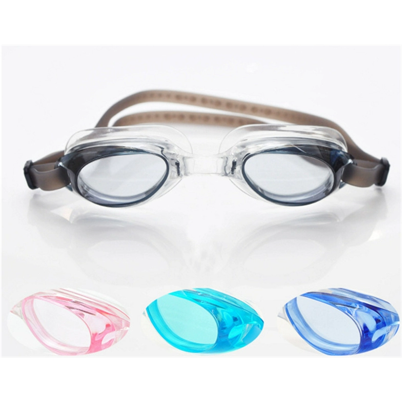 Kính bơi HD phẳng mịn chống thấm nước chống sương mù kính bơi unisex kính bơi màu rắn kính bơi người lớn - Goggles