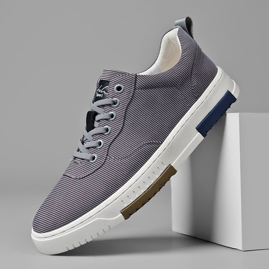 Shachi Men's Shoes Autumn 2025 New Men's Casual Shoes Trendy Versatile Breathable Sneakers Fabric Mid-Top Shoes for Men