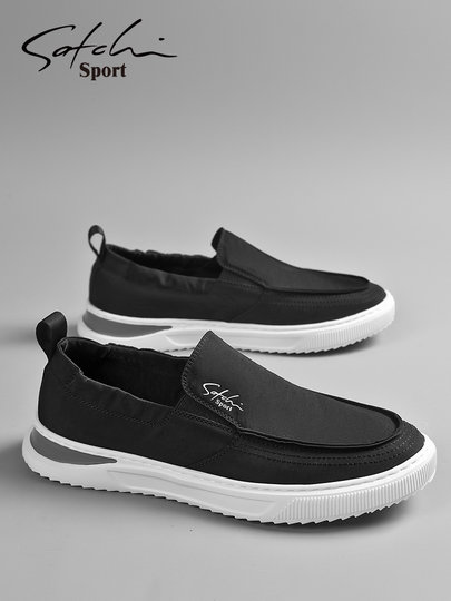 Shachi Men's Shoes Genuine Autumn 2025 New Style Cloth Shoes Men's Casual Shoes Versatile Sneakers Slip-On Shoes