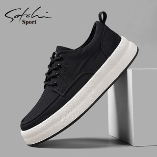 Satchi/Sachi Men's Shoes Genuine Winter 2025 New Casual Shoes Trendy Versatile Canvas Shoes Simple Sneakers