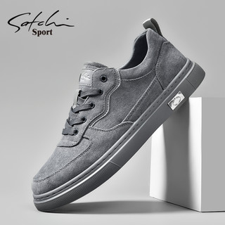 Satchi/Sachi Men's Shoes Autumn New Handmade Cloth Shoes Trendy Versatile Sneakers Soft-Soled Mid-Top Casual Shoes