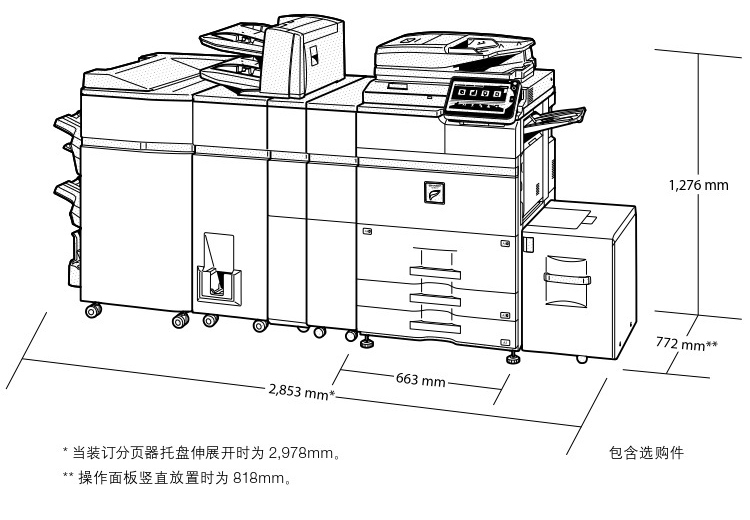 Máy photocopy sắc nét 7508N 6508N Máy photocopy đen trắng In máy in kỹ thuật số