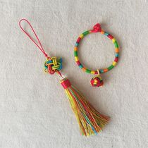 Handmade Dragon Boat Festival zongzi bracelet Chinese Knot Tassel baby press placket pendant safe and auspicious