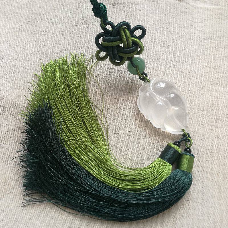 Natural white crystal ice crystal leaf car car accessories car interior accessories