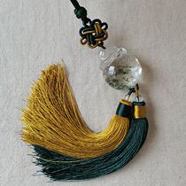 Natural crystal green ghost money bag Car pendant safe fortune home car decoration a picture