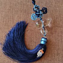 Natural white crystal gourd safe buckle car hanging Fulu safe year (fish) car home accessories