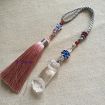 Original natural white crystal Ruyi Car Rearview mirror pendant bag hanging safe car decoration Joker New