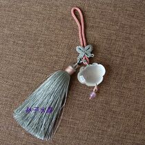 Original natural white crystal wishful lock safe car key chain bag padlock safe car pendant