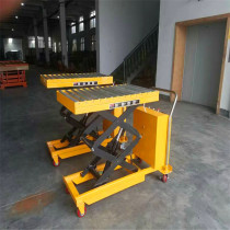 Direct sales abrasive semi-electric platform car Mobile platform car electric lift lifting platform car Hydraulic platform car