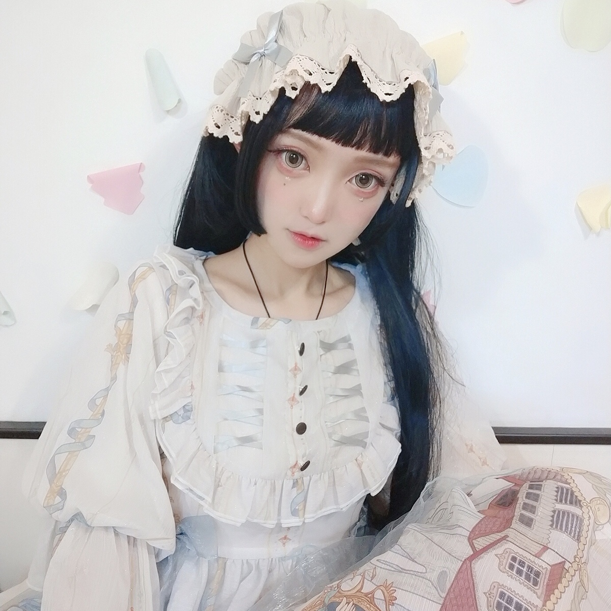 The Swan-cos Wanner with black brown Ji heuristic Qi Liuhai princess cut straight hair wig women -) Dreamers)