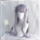 Siwanjia-Multicolor fresh Lolita universal air bangs long curly gray purple Lolita girl wig