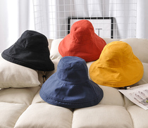 Summer big brim sunshade fisherman hat female travel outdoor sun protection sun hat double-sided wearing casual Japanese womens hat