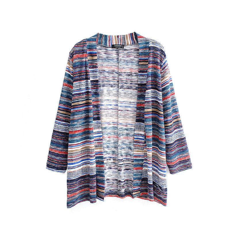 Gugujia custom European version loose all-match long-sleeved cardigan women's autumn fat MM plus fertilizer to increase the medium and long version of the knitted sweater