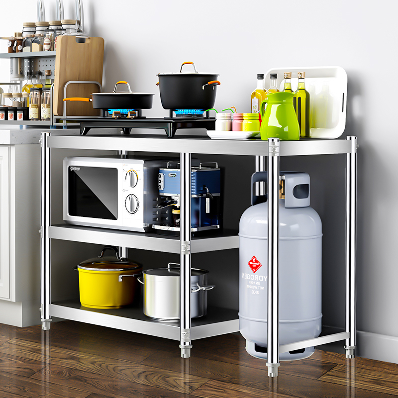 Vass rack floor kitchen products shelf stainless steel collection pot countertop storage multi-function shelves