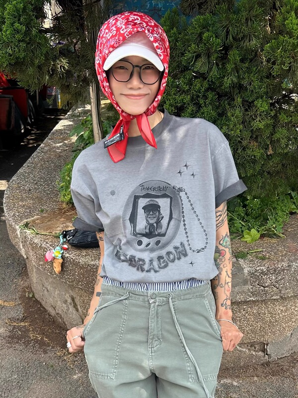 Circuit Store Gd G-Dragon T-Shirt Tamagotchi Hand-Printed Vintage T-Shirt 250g Circuit Store Gd G-Dragon T-Shirt Tamagotchi Hand-Printed Vintage T-Shirt 250g