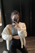 SUN11 hoodie women 2021 autumn and winter Korean version of new fried street loose slim thick cardigan zipper jacket