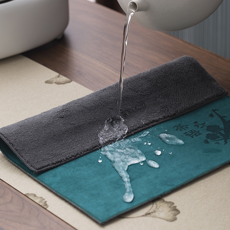 Kongfu tea towels tea cloth suction upscale tea set towels tea table tea table cloth special rag tea table accessories Zen-Taobao