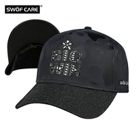 Ngôi sao có cùng đoạn SWOFCARE Siwofu rhinestone stereo LOGO bóng chày lưỡi vịt mũ visor BIGWIN - Mũ thể thao nón kết đen