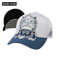 SWOFCARE Swarf Mũ thể thao 3D Mới thêu Hoàng đế Sư tử Đàn ông và Phụ nữ Vịt Lưỡi Sun Cap Mũ bóng chày - Mũ thể thao mũ thể thao