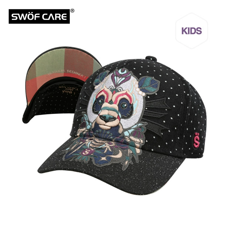 SWOFCARE thời trang thêu 3D mũ lưỡi trai thể thao KIDS mũ lưỡi trai lưỡi vịt che nắng mũ lưỡi trai cho bé - Mũ thể thao