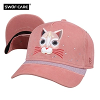 SWOFCARE Swarf thêu 3D mới Chiến thắng mèo thể thao mũ bóng chày mũ lưỡi vịt visor nữ - Bóng chày 	mũ bóng chày chữ b	